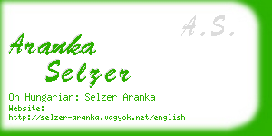 aranka selzer business card